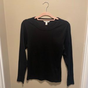 GAP Black Long Sleeve Crewneck Top Shirt - Size L - NWT